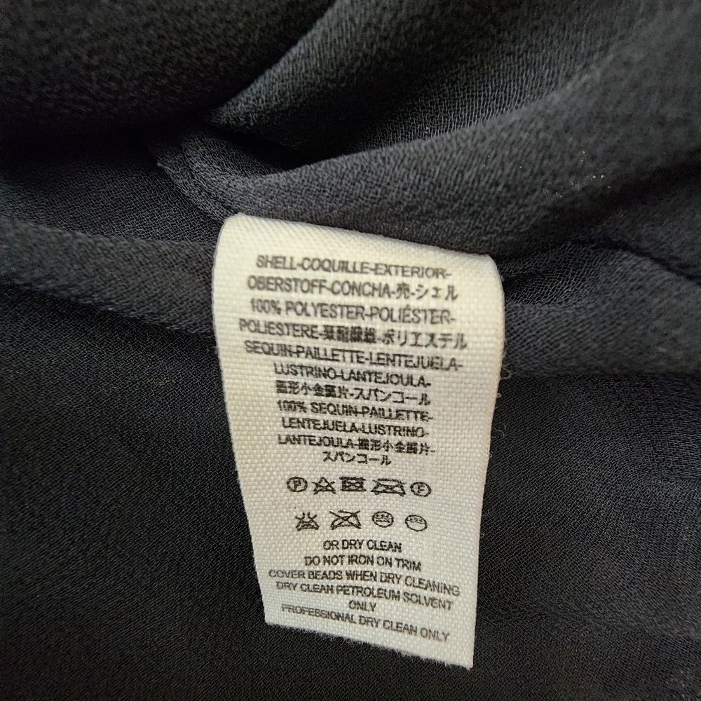 Free People Embroidered Black and Gold Floral Women's Dress Size XS Beaded Mini - Picture 5 of 9